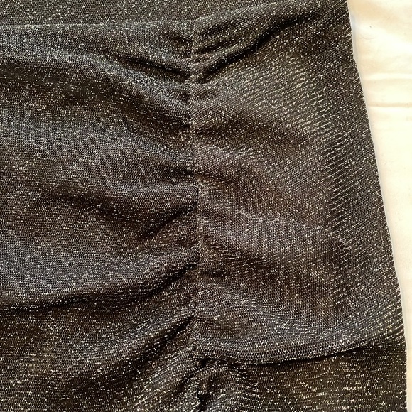 Torrid size 1X black glitter skirt, knit bodycon - Picture 3 of 7